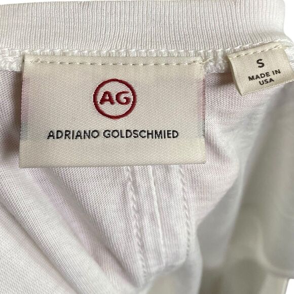 AG Adriano Goldschmied Tank Top Women Small White Graphic Tee Punk Rocker Casual - Picture 3 of 12